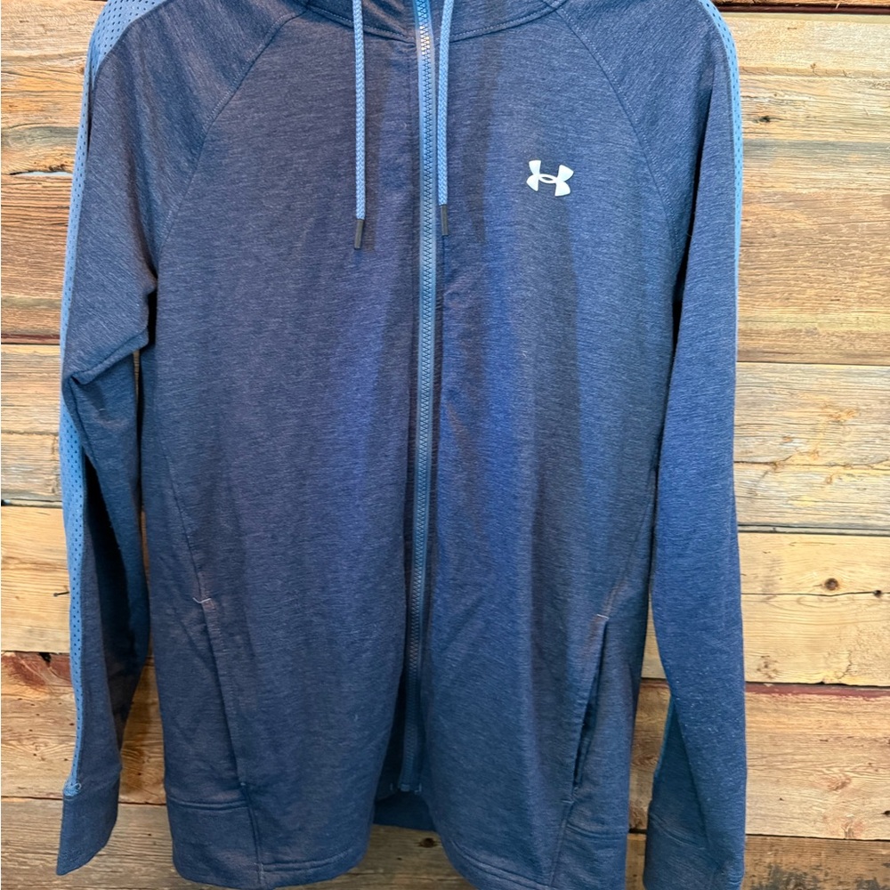 Under Armour Blue Sweatshirt Full-Zip Athletic Hoodie